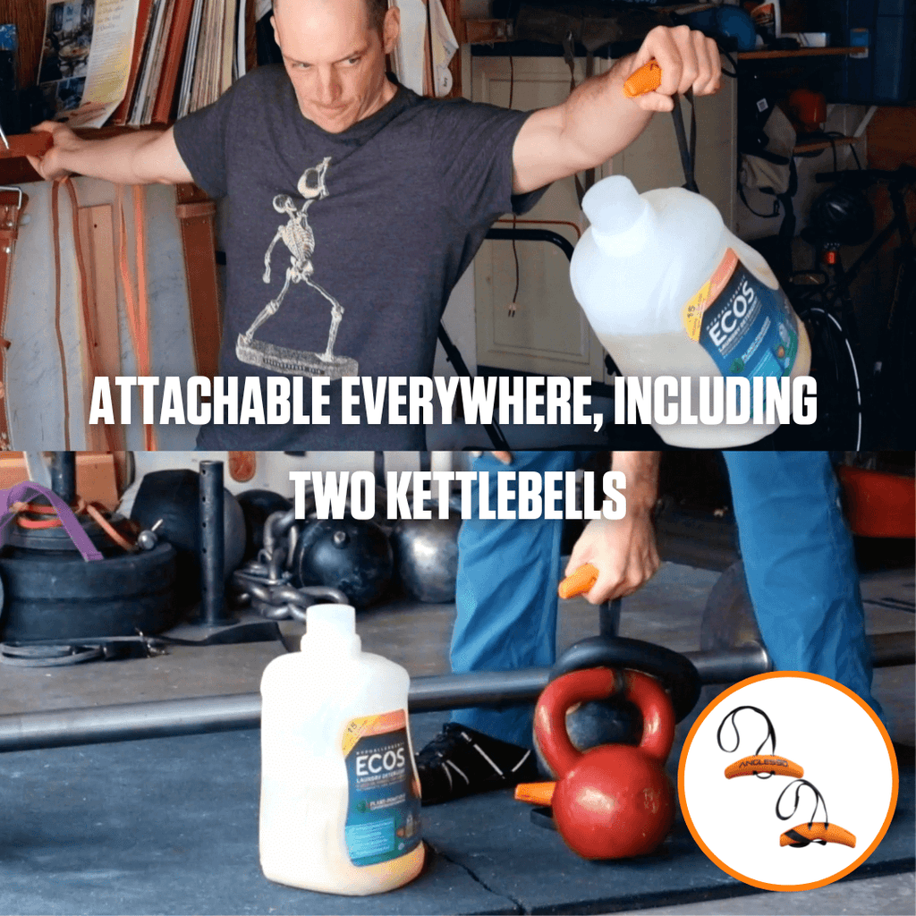 Versatile workout regime with innovative makeshift weights and A90 Full Set Grips.