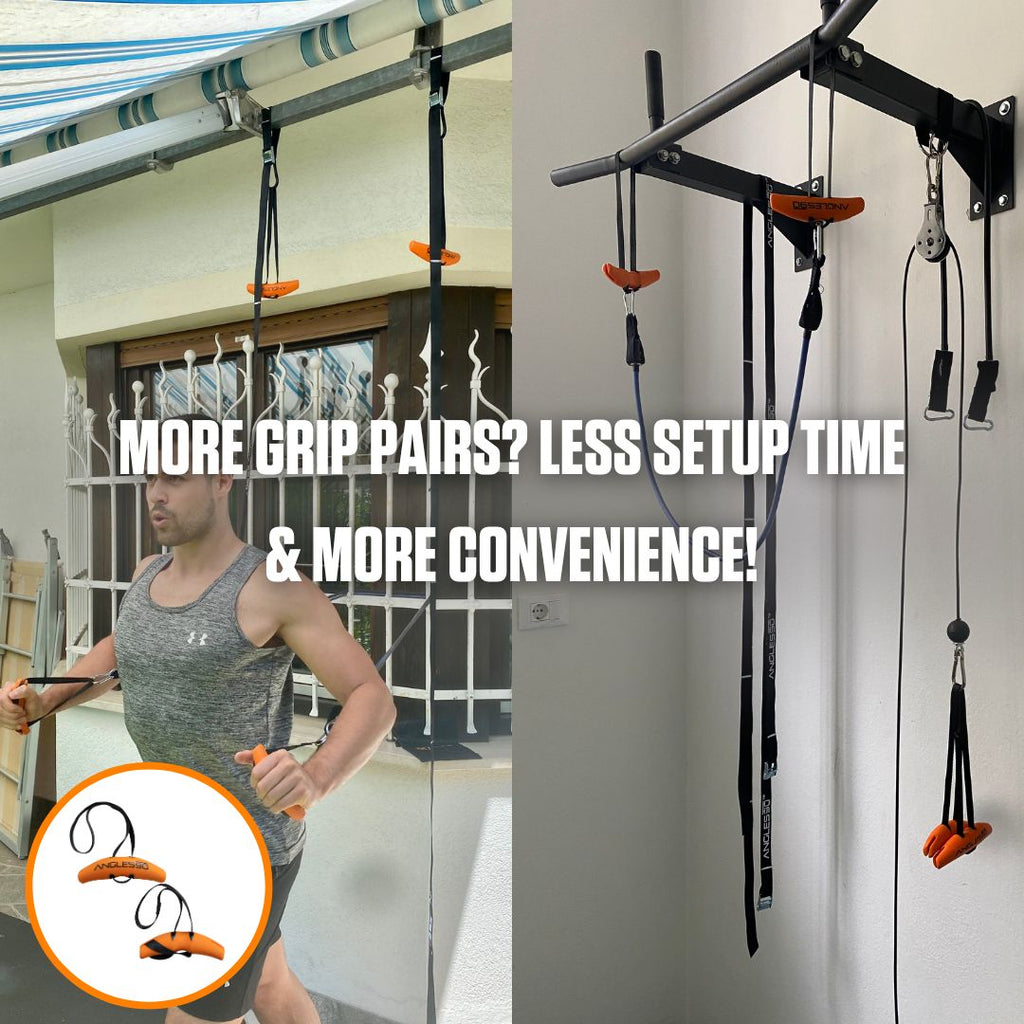 Maximize your workout efficiency and grip/pull power with A90 Buddy Set - spend less time setting up and more time training, while minimizing joint stress!